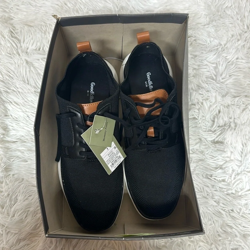 NWT Men's Zeke Knit Dress Sneakers - Goodfellow & Co with Memory Foam Soles